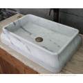 Guangxi rectangle white marble basin